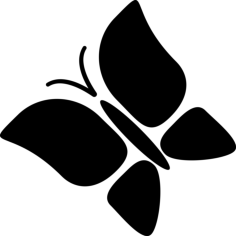 Butterfly Flying Stencil Svg Design File, Free Vectors File
